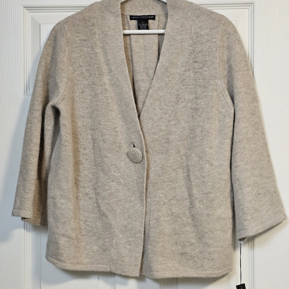 Sarah Spencer Cream Knit Cardigan